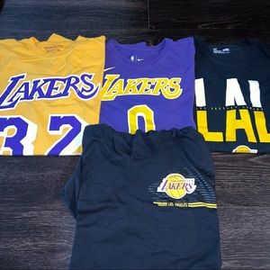3 lakers t shirts tops and one hoodie